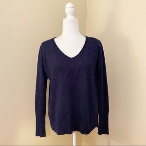 Peruvian Connection Alpaca / Wool V-Neck Blue Sweater - XS